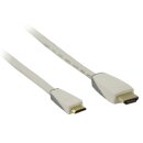 High Speed HDMI Kabel mit Ethernet HDMI Anschluss - HDMI Mini Stecker 1.00 m Weiss