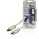 Displayport-Kabel Displayport male - Displayport male 1.00 m Weiss