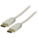 Displayport-Kabel Displayport male - Displayport male 1.00 m Weiss