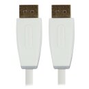 Displayport-Kabel Displayport male - Displayport male 1.00 m Weiss