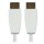 Displayport-Kabel Displayport male - Displayport male 1.00 m Weiss