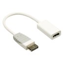 Displayport-Kabel Displayport male - HDMI Stecker 0.20 m Weiss