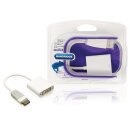 Displayport-Kabel Displayport male - DVI-I 24+5-pol. Buchse 0.20 m Weiss