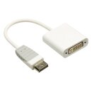 Displayport-Kabel Displayport male - DVI-I 24+5-pol. Buchse 0.20 m Weiss