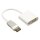 Displayport-Kabel Displayport male - DVI-I 24+5-pol. Buchse 0.20 m Weiss