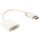 Displayport-Kabel Displayport male - VGA female 0.20 m Weiss