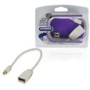 Mini Displayport-Kabel Mini Displayport Stecker - Displayport female 0.20 m Weiss