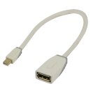 Mini Displayport-Kabel Mini Displayport Stecker - Displayport female 0.20 m Weiss