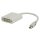 Mini Displayport-Kabel Mini Displayport Stecker - DVI-I 24+5-pol. Buchse 0.20 m Weiss