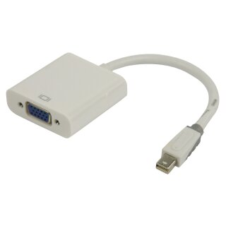 Mini Displayport-Kabel Mini Displayport Stecker - VGA female 0.20 m Weiss