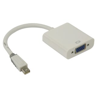 Mini Displayport-Kabel Mini Displayport Stecker - VGA female 0.20 m Weiss