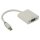 Mini Displayport-Kabel Mini Displayport Stecker - VGA female 0.20 m Weiss