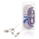 3-in-1-Sync und Ladekabel USB A male - Micro-B male 1.00...