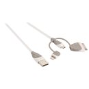 3-in-1-Sync und Ladekabel USB A male - Micro-B male 1.00 m Weiss