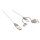 3-in-1-Sync und Ladekabel USB A male - Micro-B male 1.00 m Weiss