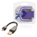 USB 2.0 Kabel USB A male - Micro-B male rund 0.10 m Schwarz