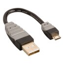 USB 2.0 Kabel USB A male - Micro-B male rund 0.10 m Schwarz
