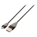 USB 2.0 Kabel USB A male - Micro-B male rund 1.00 m Schwarz