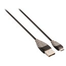USB 2.0 Kabel USB A male - Micro-B male rund 2.00 m Schwarz