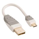 USB 2.0 Kabel USB A male - Micro-B male rund 0.10 m Weiss