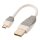 USB 2.0 Kabel USB A male - Micro-B male rund 0.10 m Weiss