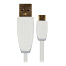 USB 2.0 Kabel USB A male - Micro-B male rund 2.00 m Weiss