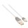 USB 2.0 Kabel USB A male - Micro-B male rund 3.00 m Weiss