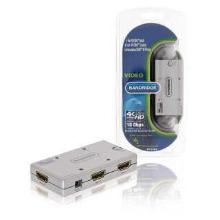 4-Port Ultra HD HDMI Schalter Silber