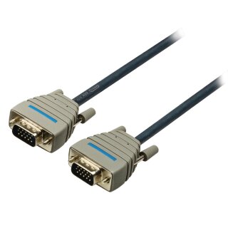 VGA-Kabel VGA male - VGA male 10.0 m Blau