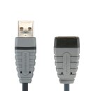 USB 2.0 Verlängerungskabel USB A male - USB A female rund 2.00 m Blau