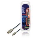 USB 2.0 Kabel USB A male - Mini 5-pol. male rund 4.50 m Blau