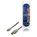 USB 2.0 Kabel USB A male - Micro-B male rund 1.00 m Blau