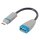 USB 3.0 Kabel USB-C male - USB A female 0.15 m Blau