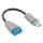 USB 3.0 Kabel USB-C male - USB A female 0.15 m Blau