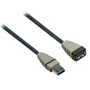 USB 3.0 Verlängerungskabel USB A male - USB A female rund 3.00 m Blau