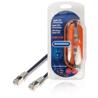 CAT6 F/UTP-Netzwerkkabel RJ45 (8P8C) male - RJ45 (8P8C) male 5.00 m Blau