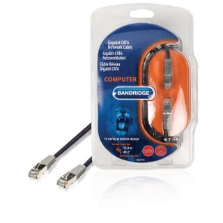 CAT6 F/UTP-Netzwerkkabel RJ45 (8P8C) male - RJ45 (8P8C) male 15.0 m Blau