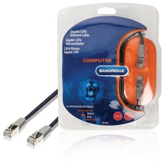 CAT6 F/UTP-Netzwerkkabel RJ45 (8P8C) male - RJ45 (8P8C) male 20.0 m Blau