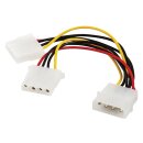 Interne Stromkabel Molex male - 2x Molex Kupplung 0.15 m