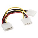 Interne Stromkabel Molex male - 2x Molex Kupplung 0.15 m