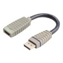 Displayport-Kabel Displayport male - HDMI-Buchse 0.20 m Blau