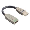 Displayport-Kabel Displayport male - HDMI-Buchse 0.20 m Blau