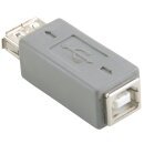 USB 2.0 Adapter USB A female - B female Grau