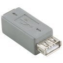 USB 2.0 Adapter USB A female - B female Grau