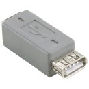 USB 2.0 Adapter USB A female - B female Grau