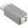 USB 2.0 Adapter USB A female - B female Grau