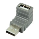 USB 2.0 Adapter 270° abgewinkelt USB A male - USB A female Grau