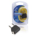 Stereo-Audio-Adapter 90° abgewinkelt 2x 3.5 mm male - 3.5 mm female Schwarz