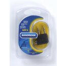 Stereo-Audio-Adapter 90° abgewinkelt 2x 3.5 mm male - 3.5 mm female Schwarz