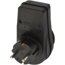 Steckdosenadapter mit Ein / Aus-Schalter 1 x Schuko Schwarz